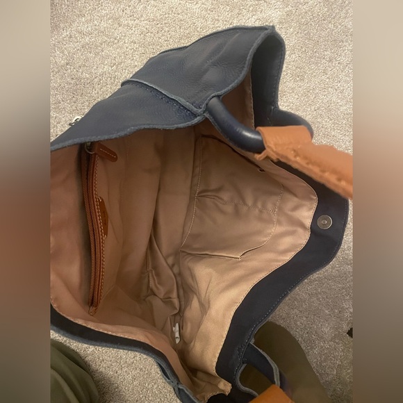 Los Feliz Slouchy Large Tote hobo bag- indigo - Picture 3 of 4